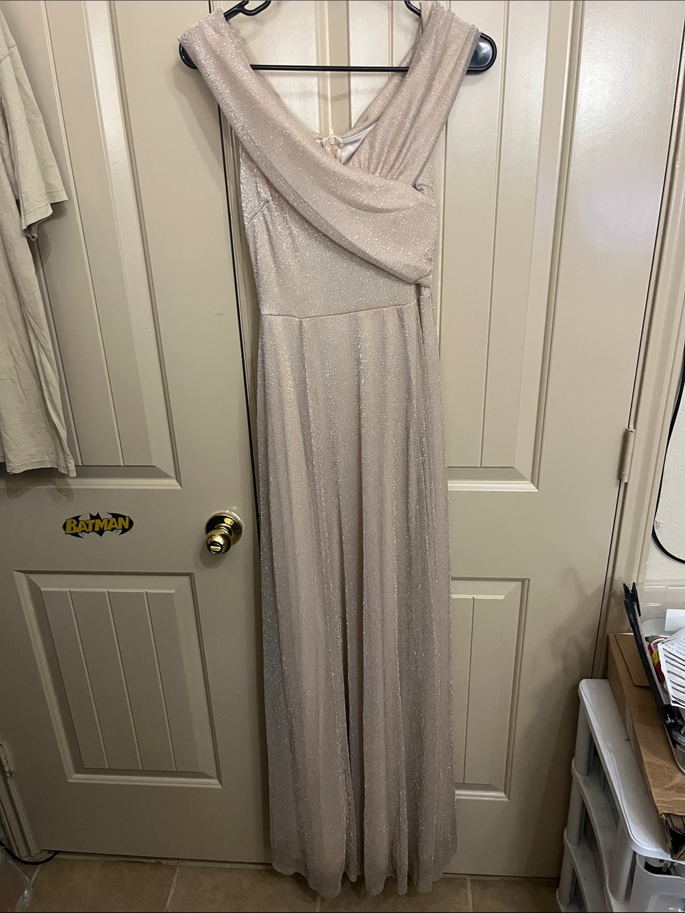Windsor Champagne Glitter Maxi Dress